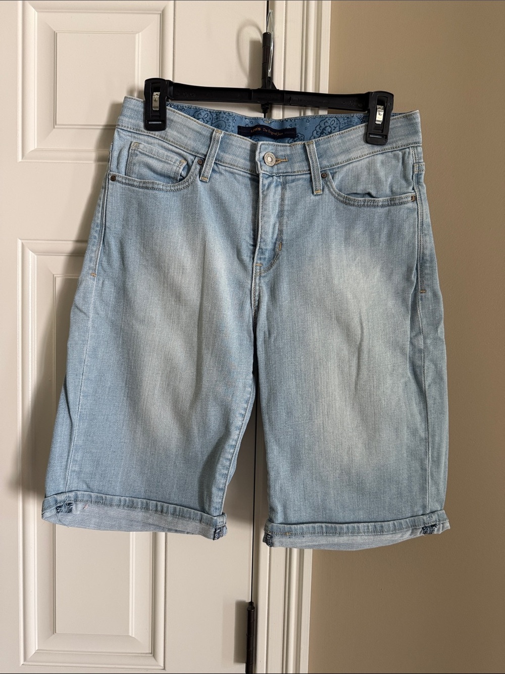 Levi's Light Wash Denim Bermuda Shorts